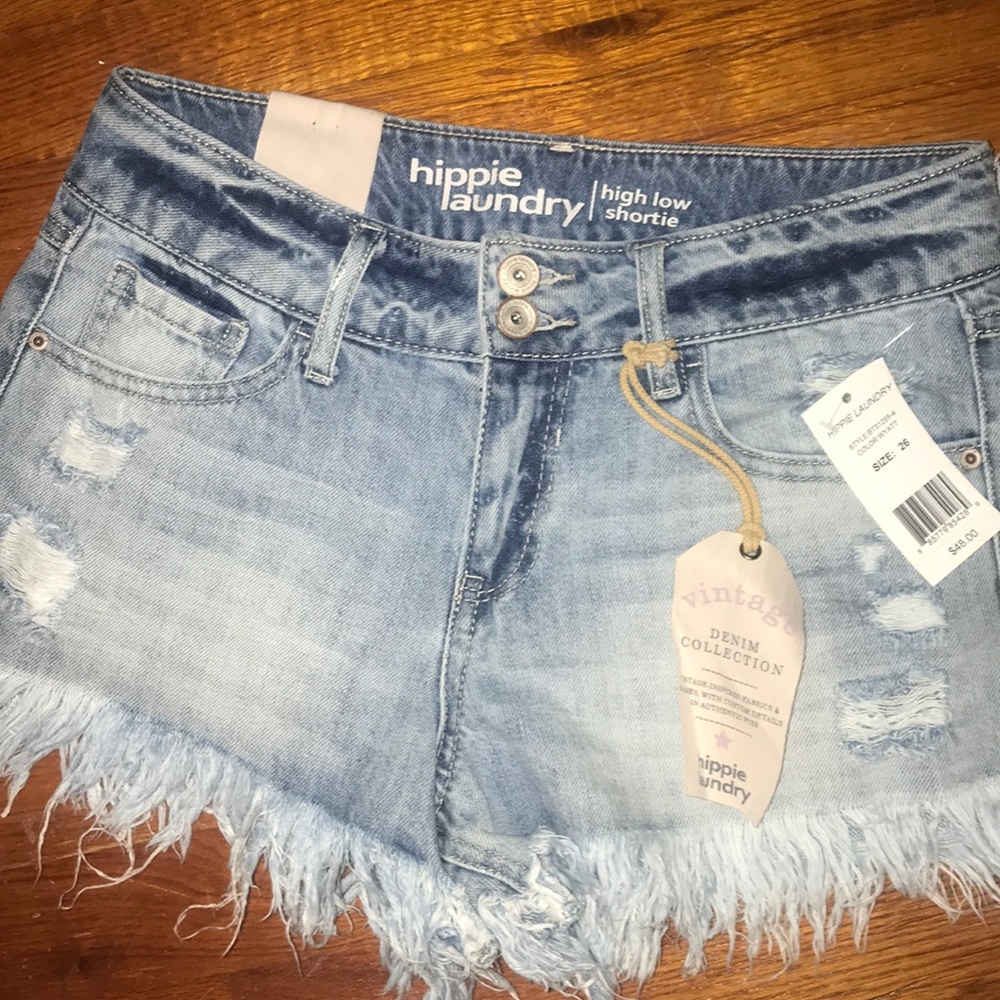 “hippie laundry” denim shorts